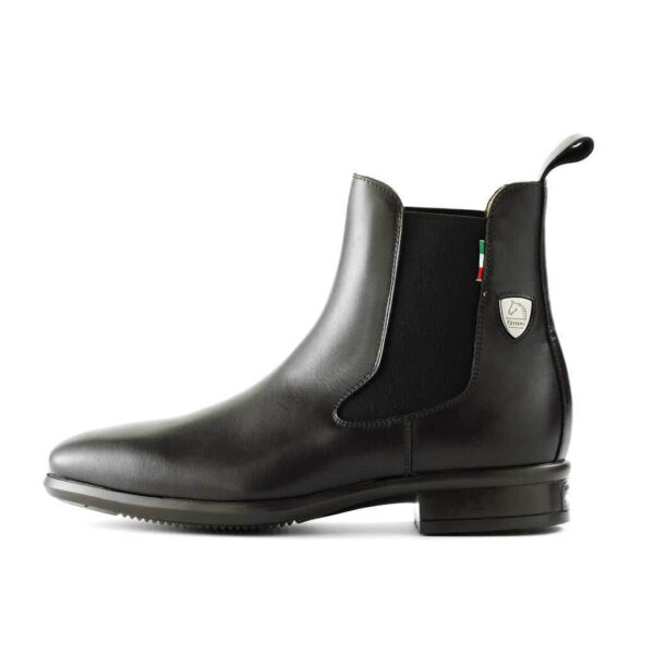 Tattini Boots - Half Boot - Black Alano Left Side - Italian English Paddock Boots