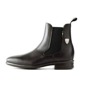 Tattini Boots - Half Boot - Black Alano Left Side - Italian English Paddock Boots