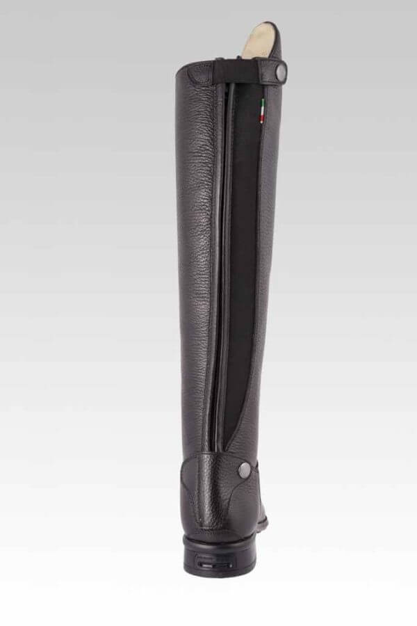 Tattini Boots: Equestrian Italian English Riding Boots - Tall Boots Grained Leather - Bracco Back Side - Dressage and Field Boots