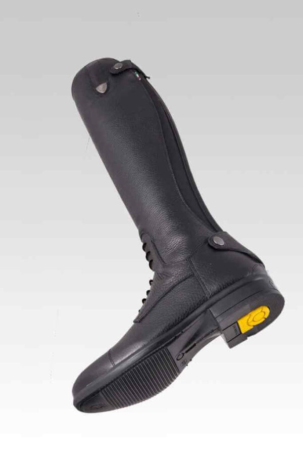 Tattini Boots: Equestrian Italian English Riding Boots - Tall Boots Grained Leather - Breton Under Foot View - Dressage and Field Boots