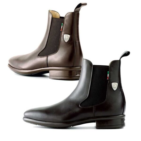Tattini Boots Alano [Black/Brown] Italian Crafted English Riding Boots