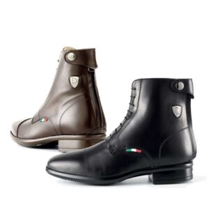 Tattini Boots - Half Boots - Brown and Black Beagle - Italian English Paddock Boots