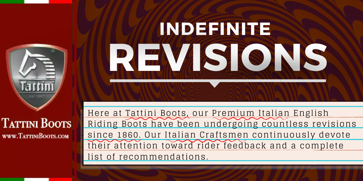 Tattini Boots - Blog - Indefinite Revisions - Italian English Riding Boots - Dressage Boots - Field Boots